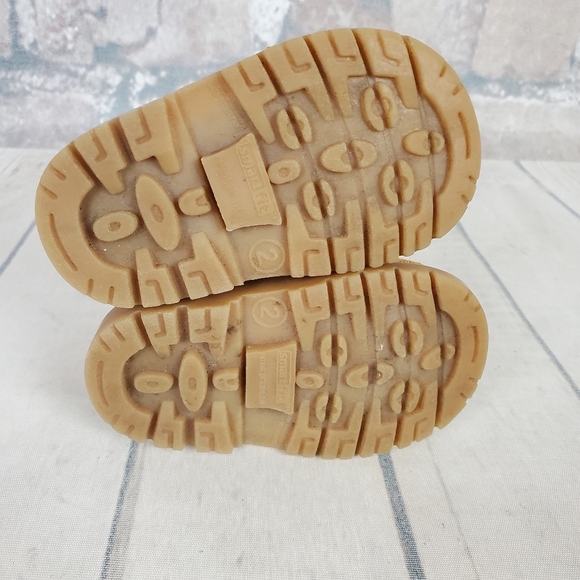 2/$25 Smartfit Toddler Suede Work Boots Tan Size 2 Unisex - Picture 12 of 13